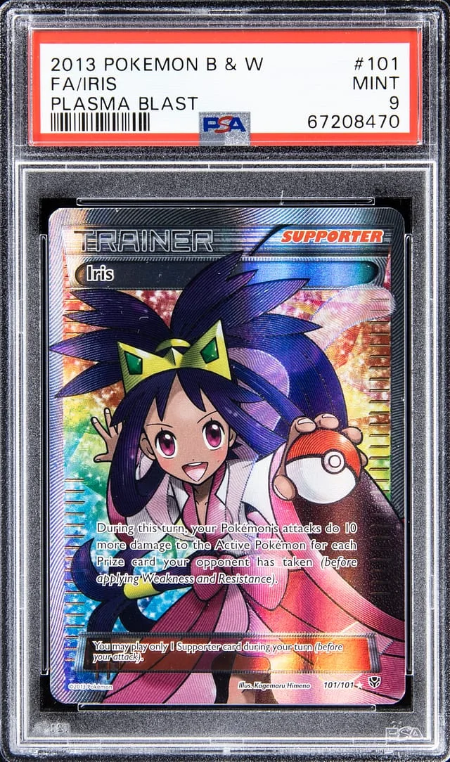 2013 Pokemon Black & White Plasma Blast Full Art Rare Holofoil Iris #101 card image