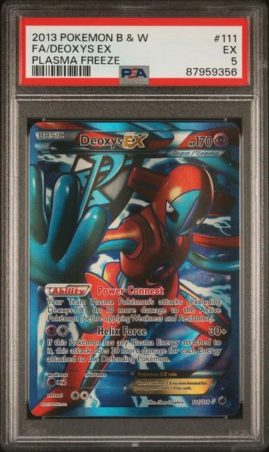2013 Pokemon Black & White Plasma Freeze Full Art/Deoxys Ex #111 card image