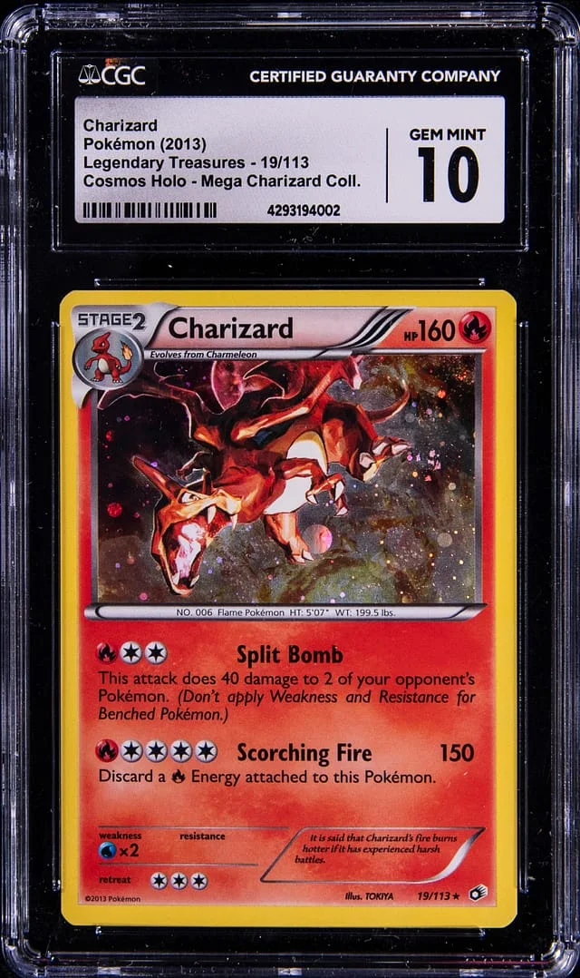 2013 Pokemon Legendary Treasures Cosmos Holo Charizard #19 card image