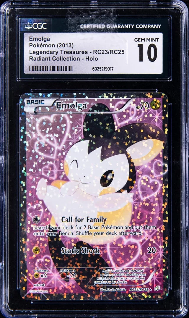 2013 Pokemon Legendary Treasures Radiant Collection Holofoil Emolga #RC23 card image