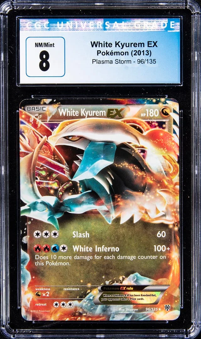 2013 Pokemon Plasma Storm Full Art Rare Holofoil White Kyurem EX #96 card image