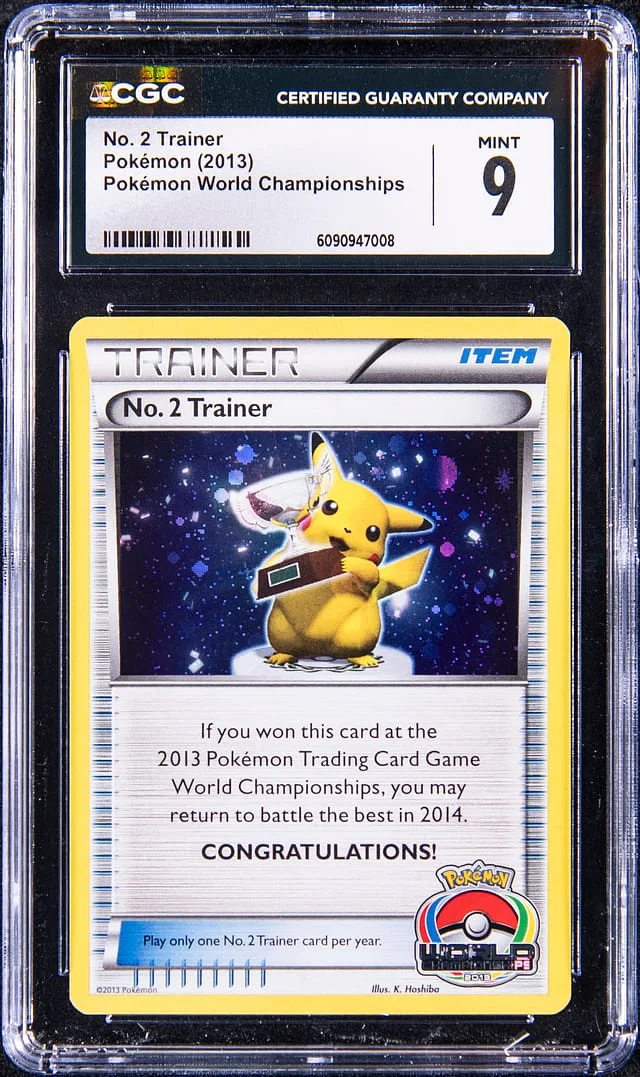 2013 Pokemon World Championships No. Trainer Pikachu Trophy #2 card image