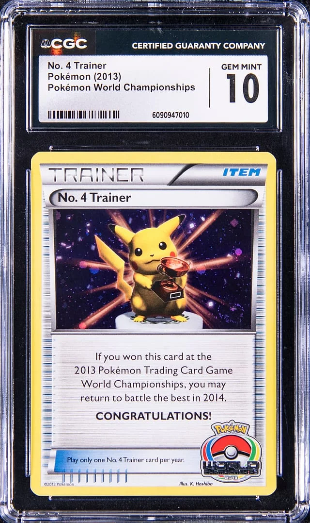2013 Pokemon World Championships No. Trainer Pikachu Trophy #4 card image