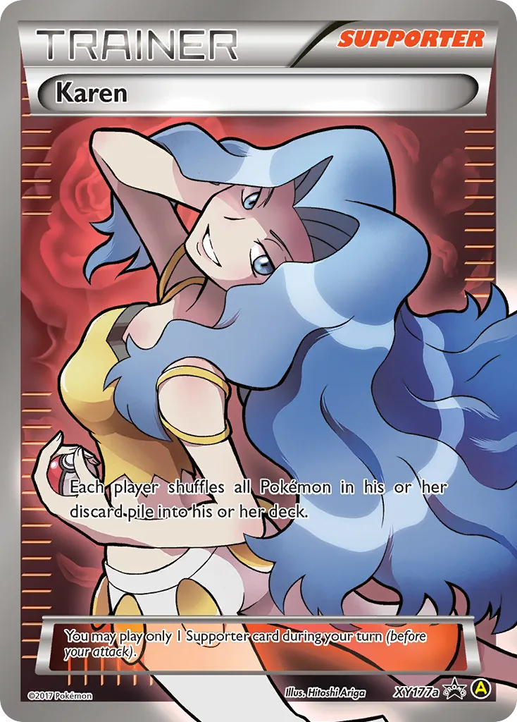 2013 XY Black Star Promos Karen #XY177a card image