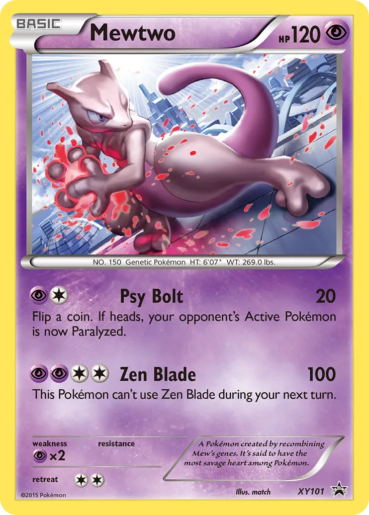 2013 XY Black Star Promos Mewtwo #XY101 card image