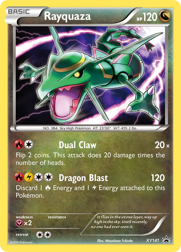 2013 XY Black Star Promos Rayquaza #XY141 card image