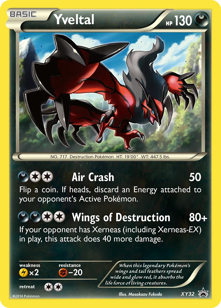 2013 XY Black Star Promos Yveltal #XY32 card image
