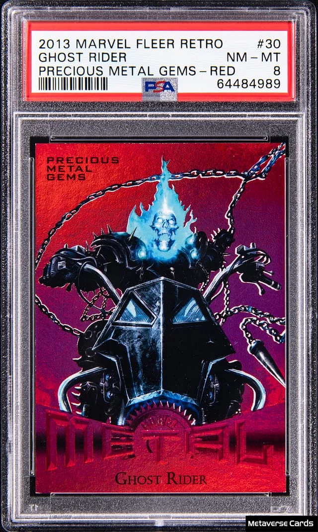 2013 SkyBox Ghost Rider Marvel Fleer Retro Precious Metal Gems (PMG) Red #30 card image