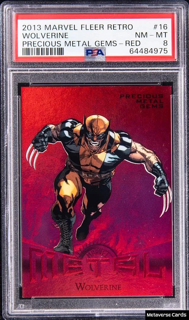 2013 SkyBox Wolverine Fleer Retro Marvel Precious Metal Gems (PMG) Red #16 card image