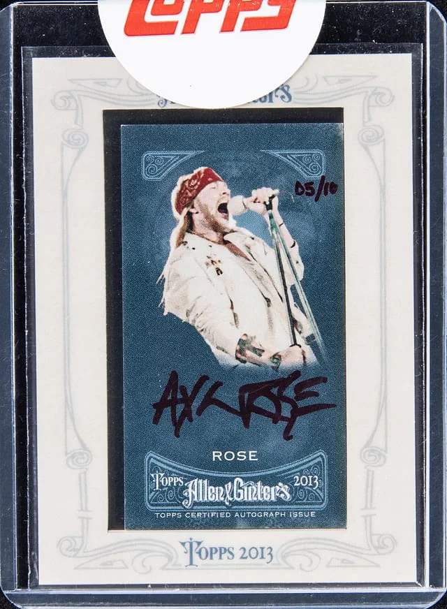 2013 Topps Allen & Ginter Axel Rose Autograph Card #AGA-AR card image