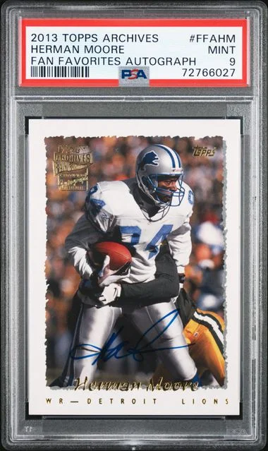 2013 Topps Archives Herman Moore Fan Favorites Autograph #FFA-HM card image