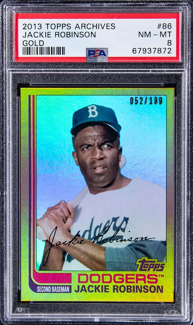 2013 Topps Archives Jackie Robinson Gold #86 card image