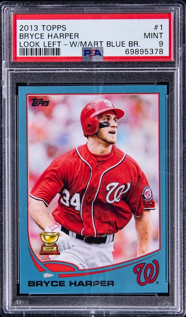 2013 Topps Bryce Harper, Looking Left Walmart Blue Border #1 card image