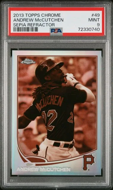 2013 Topps Chrome Andrew Mccutchen Sepia Refractor #49 card image