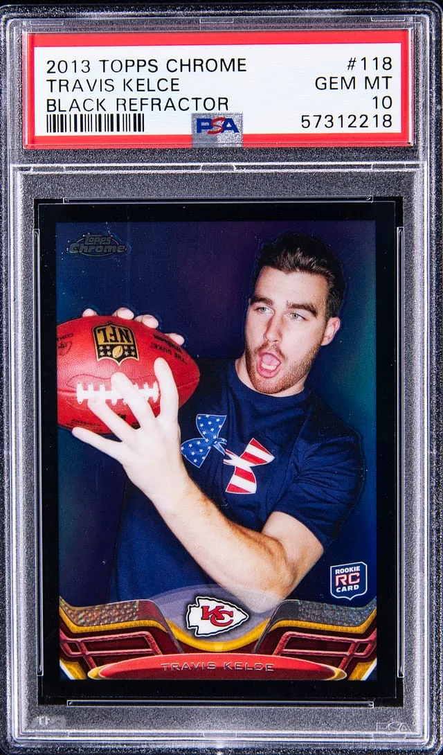 2013 Topps Chrome Black Travis Kelce Refractor #118 card image