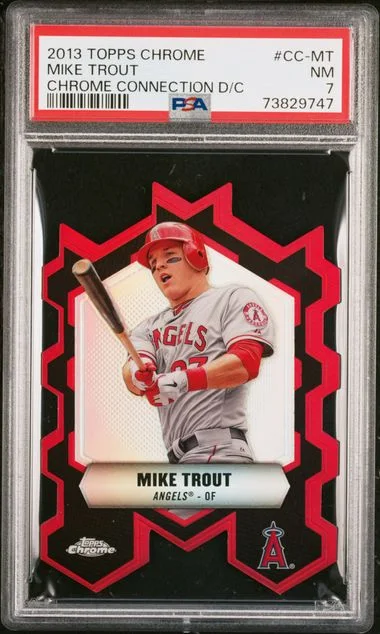 2013 Topps Chrome Chrome Connection Die-Cut Cc-Mt Mike Trout #no-number card image