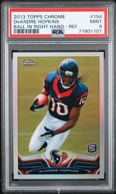 2013 Topps Chrome Deandre Hopkins, Ball In Right Hand Refractor #154 card image