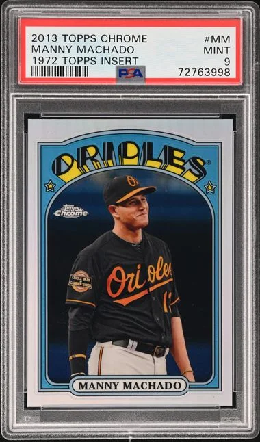 2013 Topps Chrome Manny Machado 1972 Topps Insert #72C-MM card image