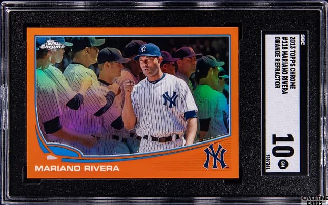 2013 Topps Chrome Mariano Rivera Orange Refractor #118 card image