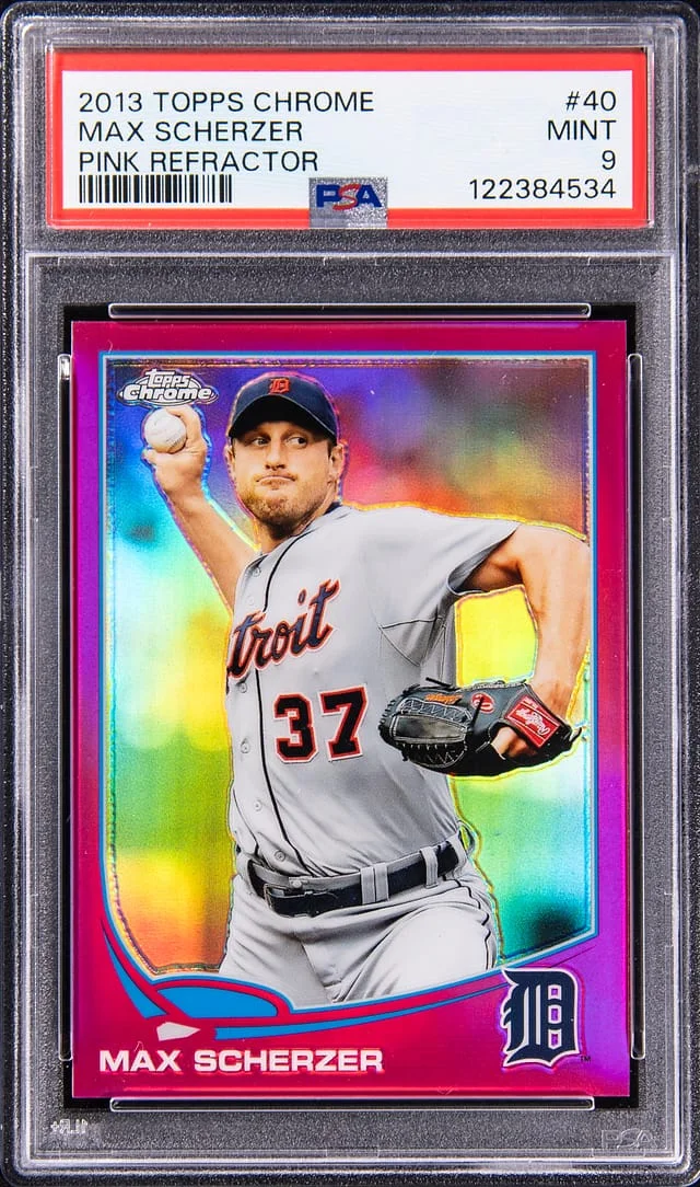 2013 Topps Chrome Max Scherzer Pink Refractor #40 card image