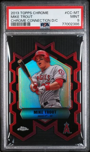 2013 Topps Chrome Mike Trout Chrome Connection Die-Cut #CC-MT card image