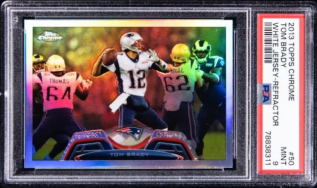 2013 Topps Chrome Tom Brady White Jersey-Refractor #50 card image