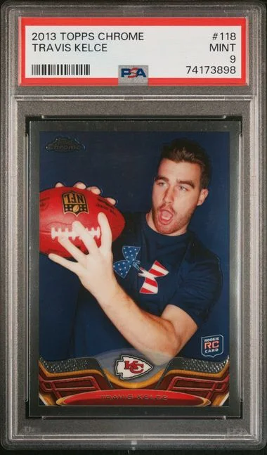 2013 Topps Chrome Travis Kelce Pink Refractor #118 card image