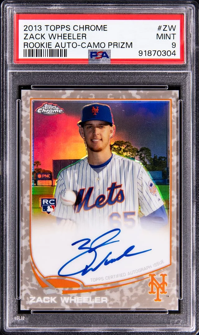 2013 Topps Chrome Zack Wheeler Autograph - Blue Refractor #ZW card image