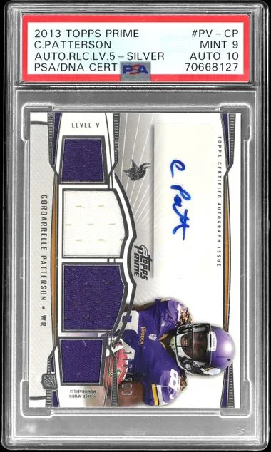 2013 Topps Cordarrelle Patterson Prime Autographed Relics Level 5 #PC-CP card image