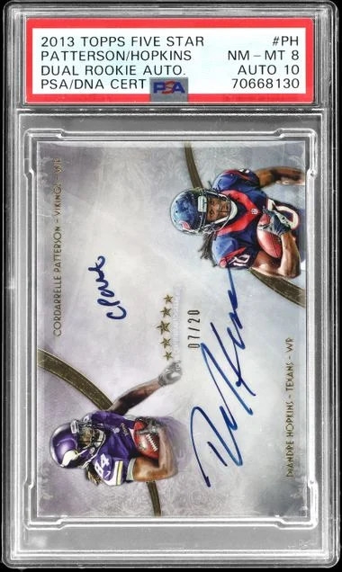 2013 Topps Cordarrelle Patterson/Deandre Hopkins Five Star Dual Autographs #PH card image