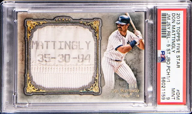 2013 Topps Don Mattingly Game-Used Five Star Jumbo Jersey Relic #FSJJR-DM card image