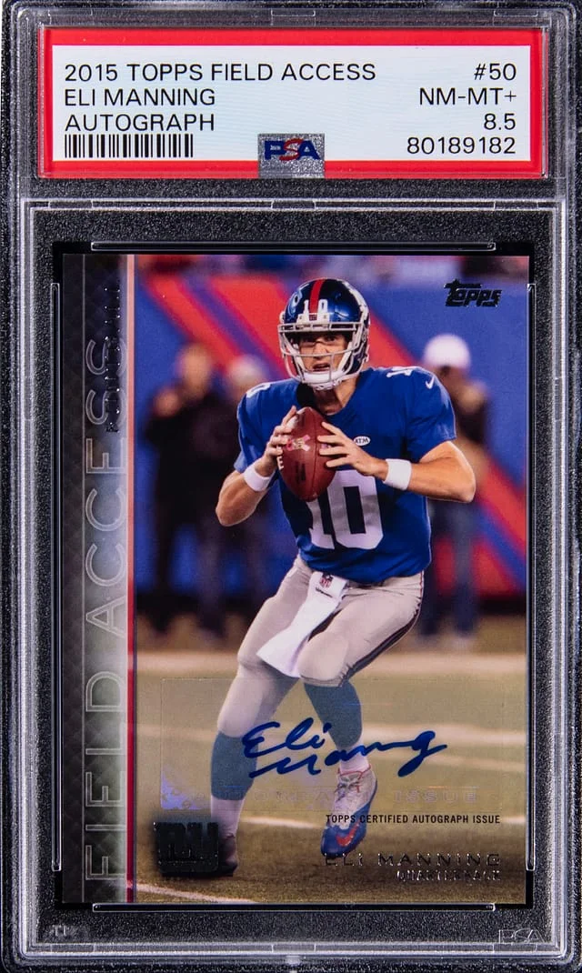 2013 Topps Eli Manning Field Access Autograph #50 card image