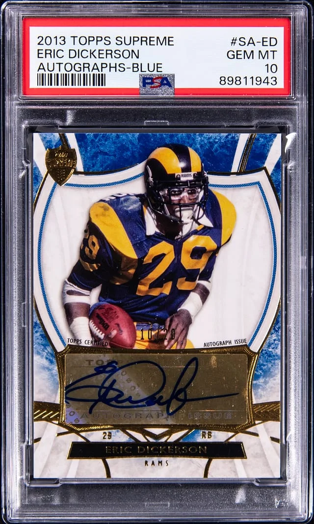 2013 Topps Eric Dickerson Supreme Autographs Blue #SA-ED card image