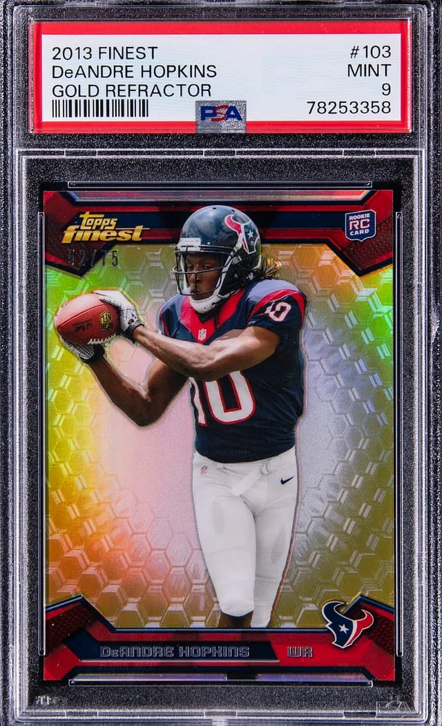 2013 Topps Finest DeAndre Hopkins Gold Refractor #103 card image