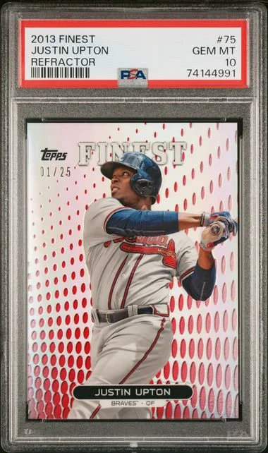 2013 Topps Finest Justin Upton Refractor #75 card image