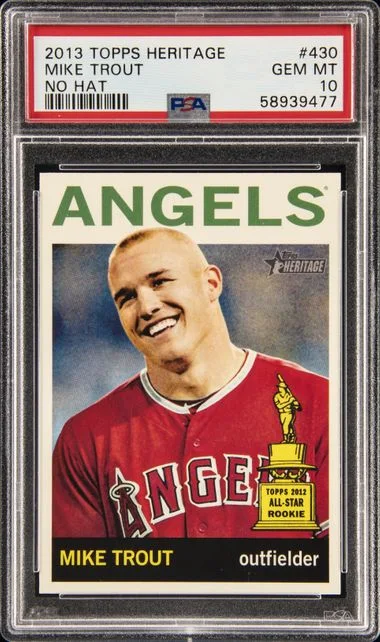2013 Topps Heritage Mike Trout No Hat #430 card image