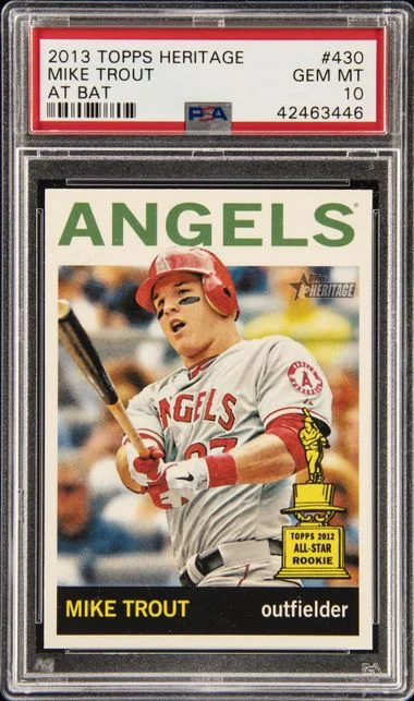 2013 Topps Heritage Mike Trout, At Bat #430 card image