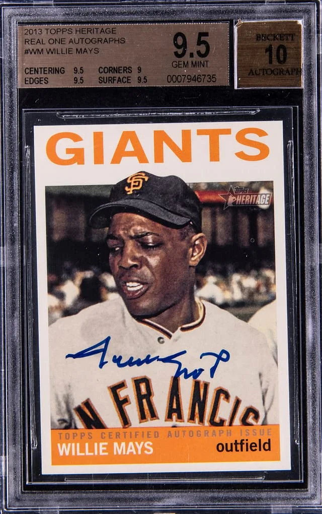 2013 Topps Heritage Real One Willie Mays Autograph #ROA-WM card image