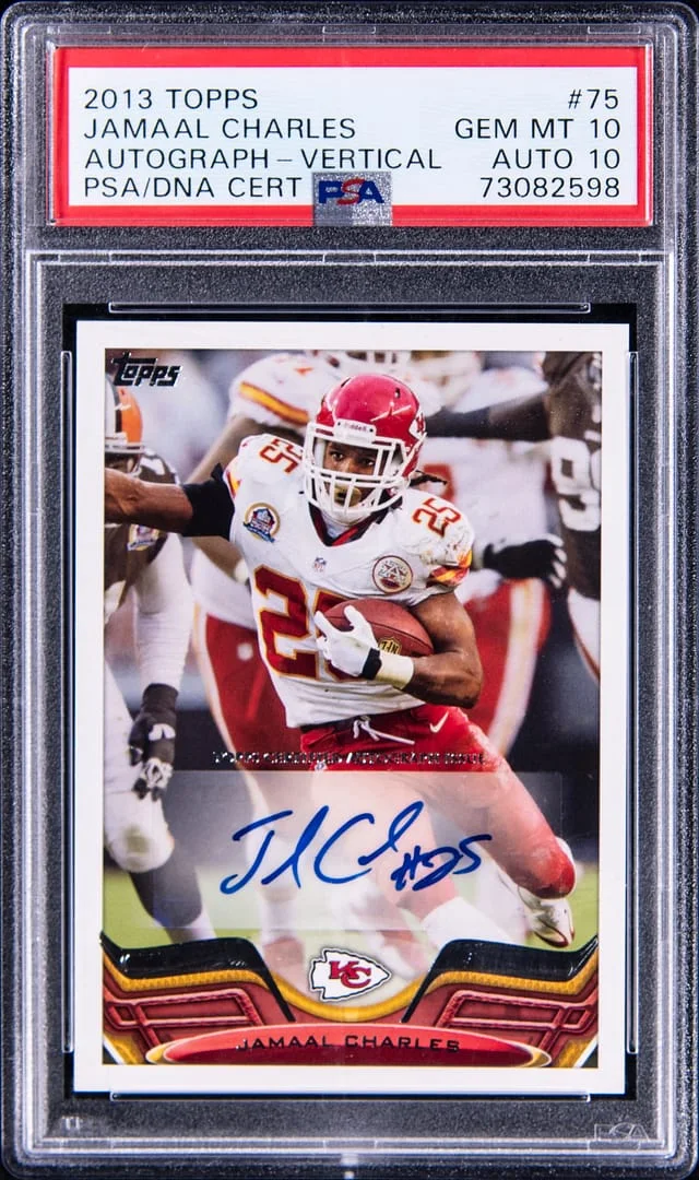 2013 Topps Jamaal Charles Autograph-Vertical #75 card image