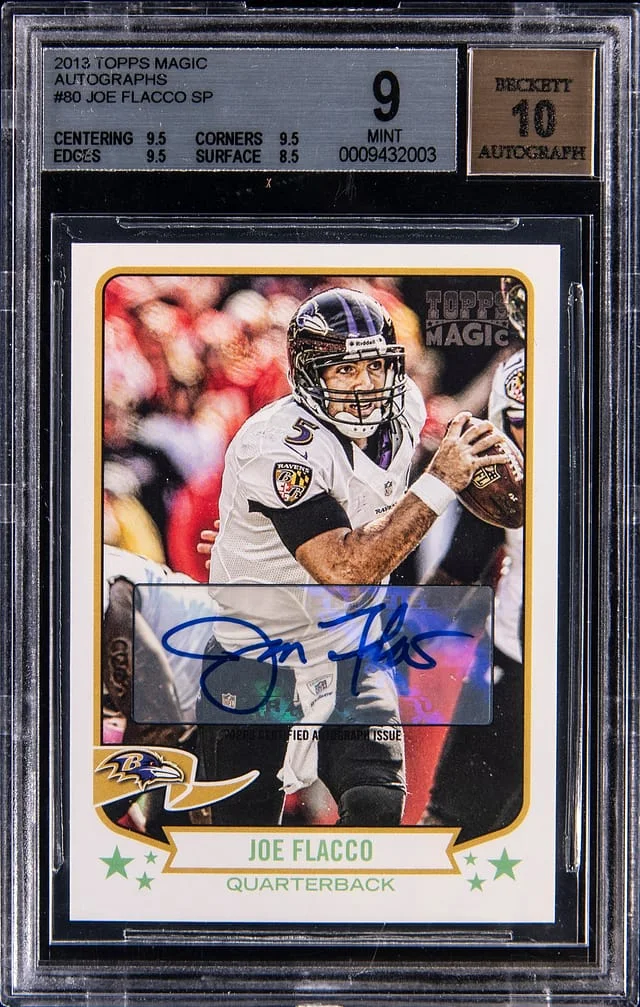 2013 Topps Joe Flacco Magic Autographs #80 card image
