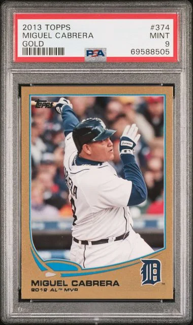 2013 Topps Miguel Cabrera Gold #374 card image