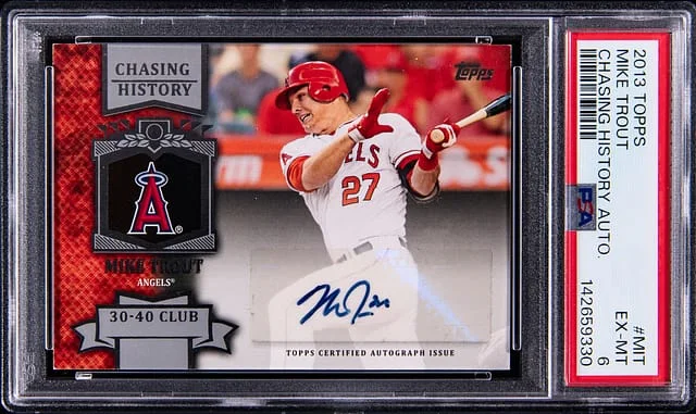 2013 Topps Mike Trout Chasing History Autographs #CHA-MIT card image