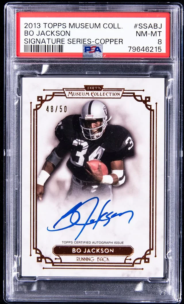 2013 Topps Museum Collection Bo Jackson Signature Series Copper #SSA-BJ card image