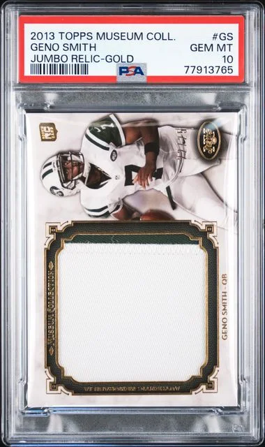 2013 Topps Museum Collection Jumbo Relic Gold GS Geno Smith #no-number card image