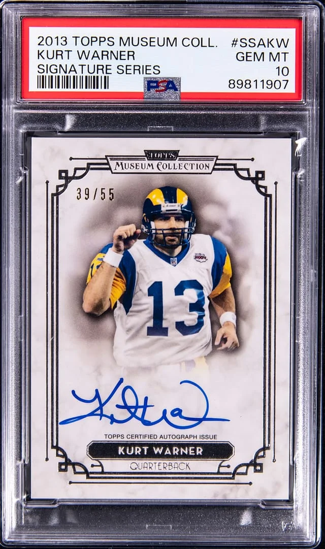 2013 Topps Museum Collection Kurt Warner Signature Series #SSA-KW card image