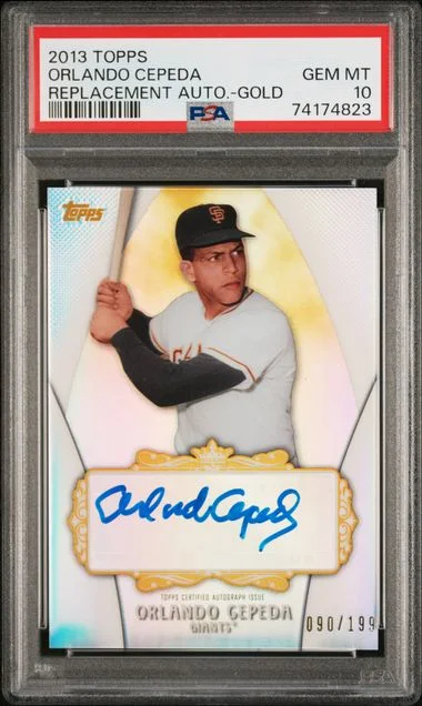 2013 Topps Replacement Autographs Orlando Cepeda #no-number card image