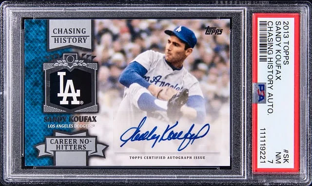 2013 Topps Sandy Koufax Chasing History Autograph #CHA-SK card image