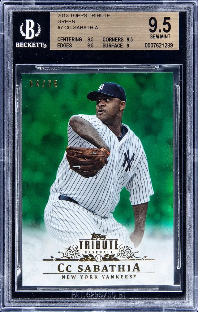 2013 Topps Tribute C.C. Sabathia Green #7 card image