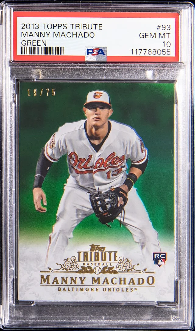 2013 Topps Tribute Manny Machado Green #93 card image