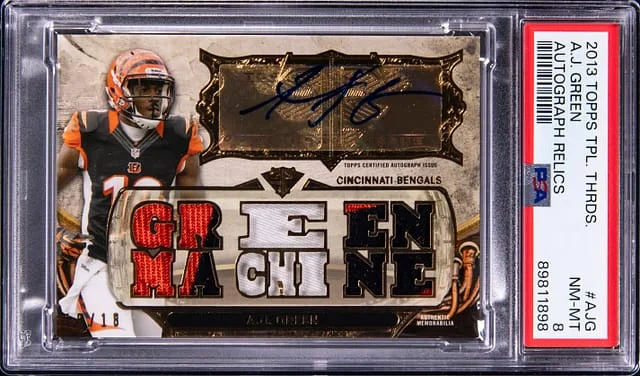 2013 Topps Triple Threads A.J. Autograph Relics #TTAR-AJG card image